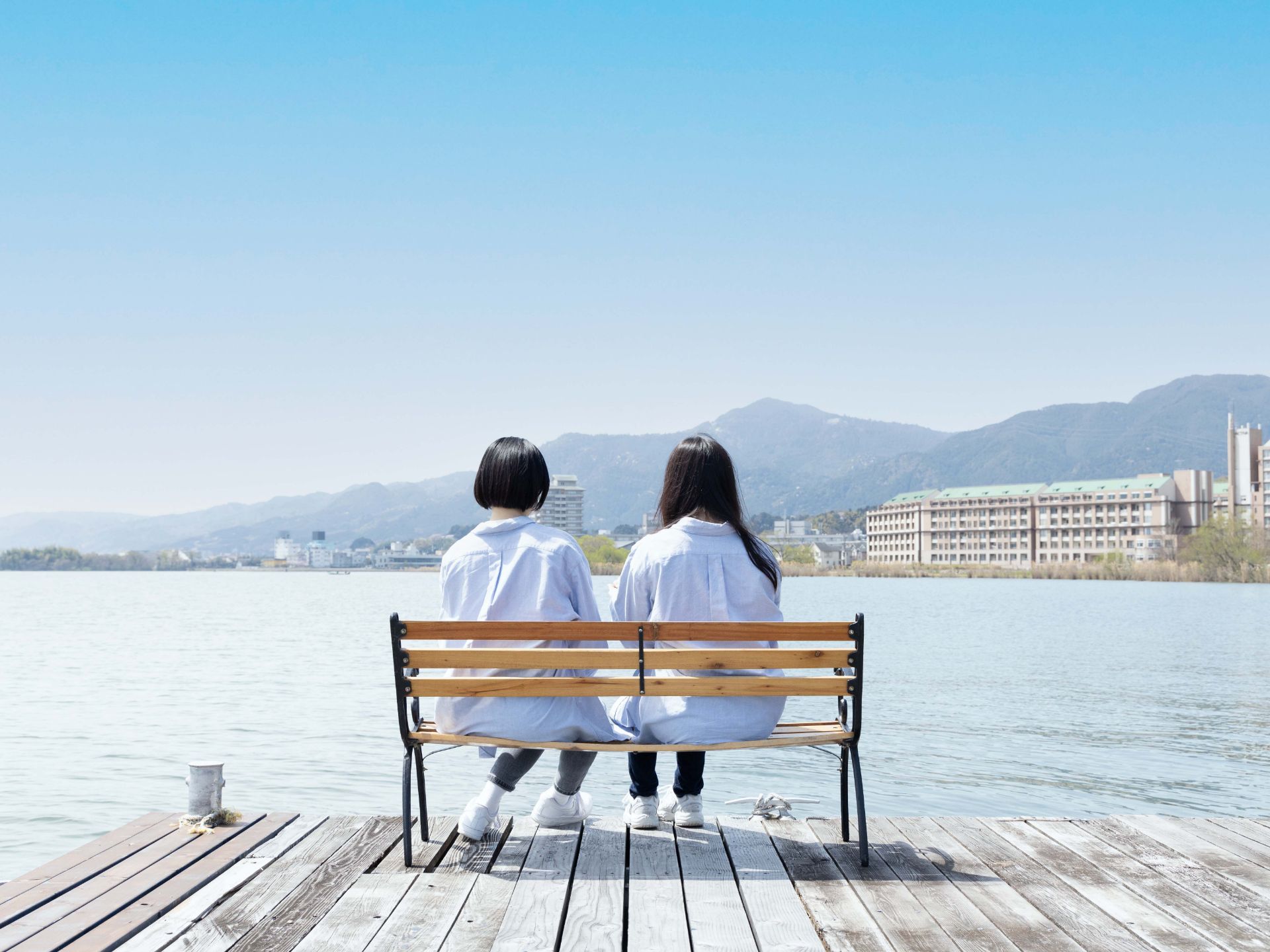 びわ湖でカヌー体験の様子