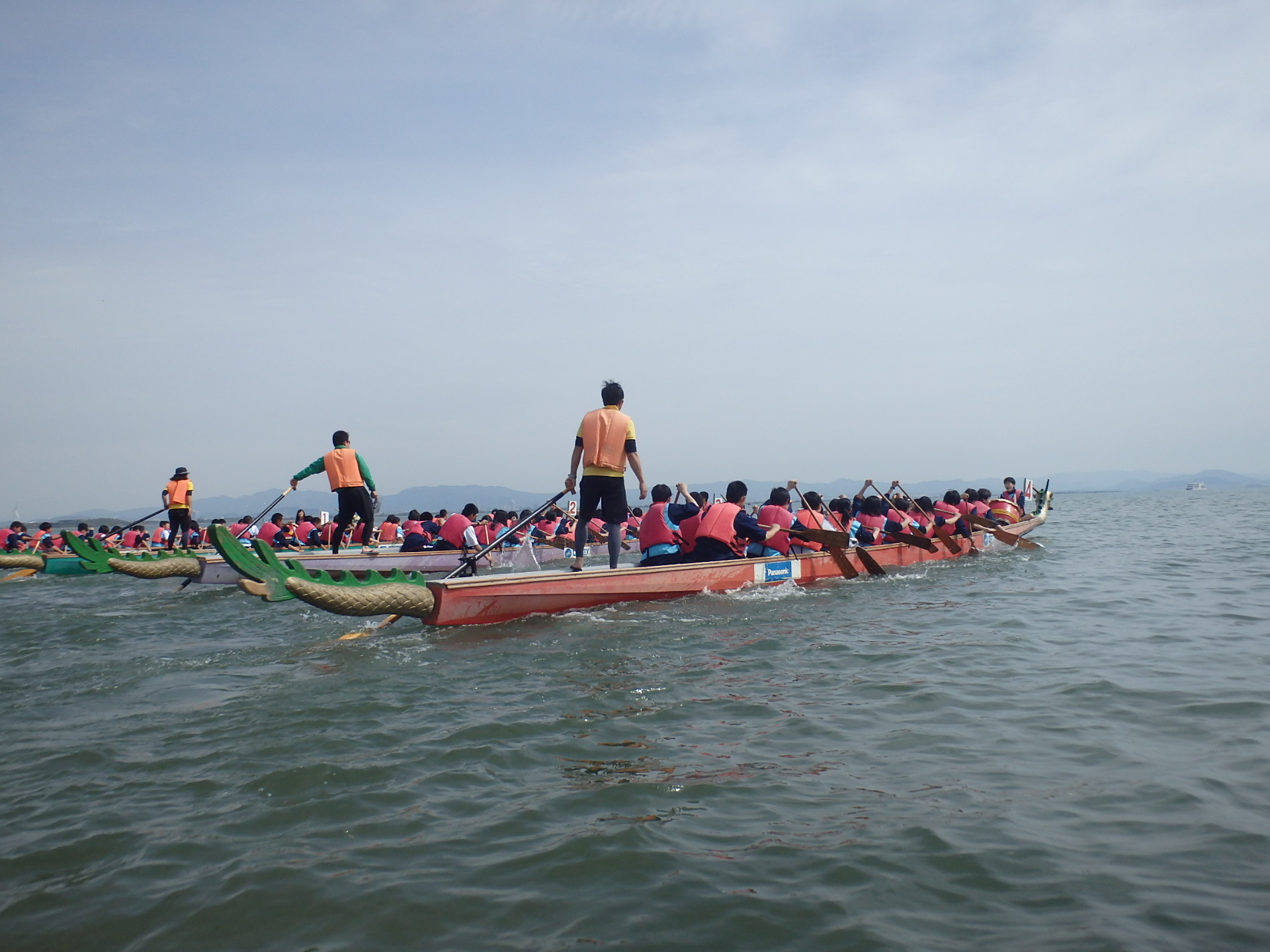 ドラゴンボート 水上練習