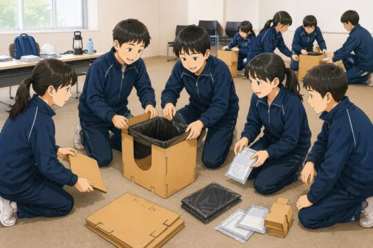 非常用トイレ体験